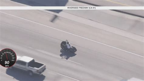 Alleged armed and dangerous motorcyclist taken into custody after pursuit in L.A. County